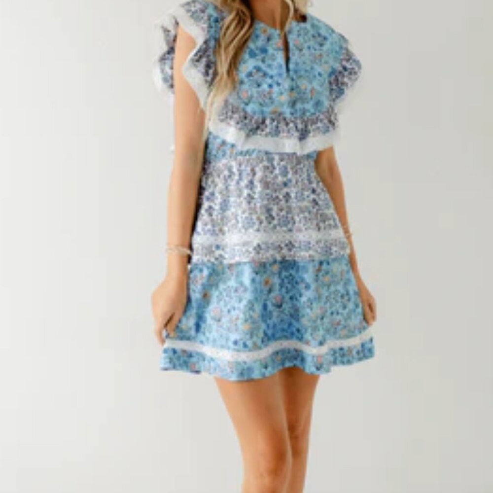 Smith  & Quinn The Allegra Lace Inset Dress Spring Sprig Multi S